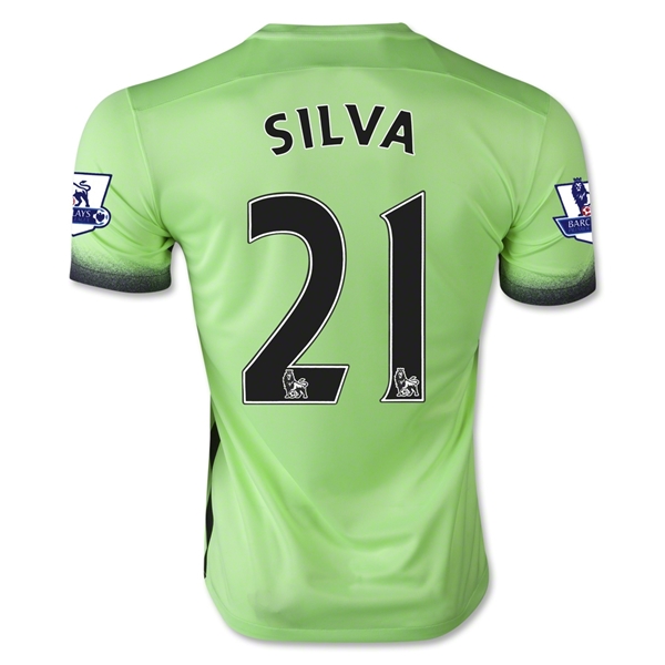 Manchester City 2015-16 SILVA #21 Third Soccer Jersey